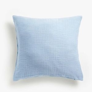 Washed Blue Cotton 20" Shams